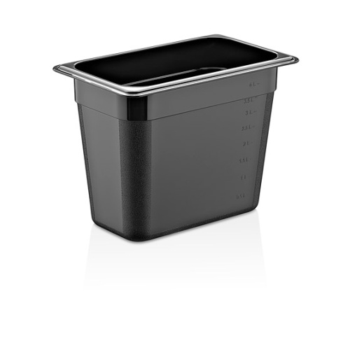 Гастроемкость поликарбон GN 1/3-200, цвет черный, GASTROPLAST GNP-13200/B