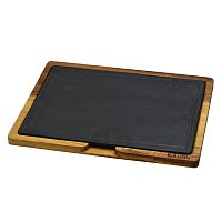 Доска для подачи , ироко, чугунная вставка, 24х33 см, LAVA LV HRC HP 2433 AS 250 IR 