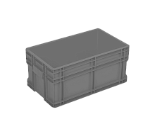 Контейнер пластиковый 295x505x235 мм, цвет серый HIPAS HP-27-K 2G