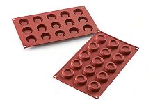 Форма кондитерская, силикон, 15 ячеек 40x13 мм, SF178 SILIKOMART MINI DESSERT ROUND