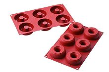 Форма кондитерская, силикон, 6 ячеек, 75х25x28 мм, SILIKOMART DONUTS