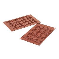 Форма кондитерская, силикон, 16 ячеек 60x39x8 мм, SF196 SILIKOMART CHOCO TAGSIN LOVE